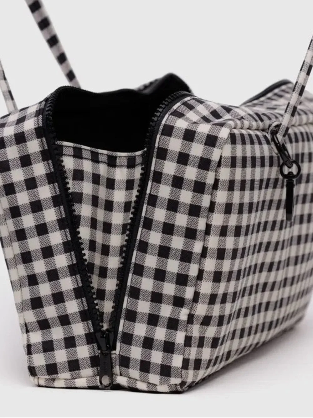 {NOT FOR SALE} ⛔️ NWT BAGGU Nylon Bowler Bag Black & White Gingham